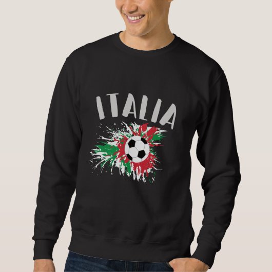 Italiaanse vlag Voetbal Grunge Trui (Voorkant)