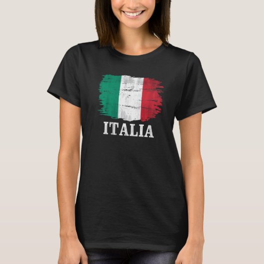  italiaanse vlag voor italiaans Italiaans T-shirt (Voorkant)