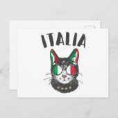 Italiaanse vlag voor voetbalbeker Mascot Briefkaart (Voorkant / Achterkant)
