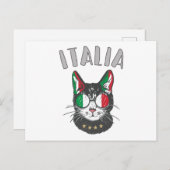 Italiaanse vlag voor voetbalbeker Mascot Briefkaart (Voorkant / Achterkant)