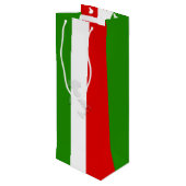 Italiaanse vlag wijn cadeautas (Achterkant Gekanteld)