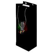 Italiaanse vlag wijn cadeautas (Achterkant Gekanteld)