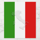Italiaanse vlag wijn etiket (Enkel label)