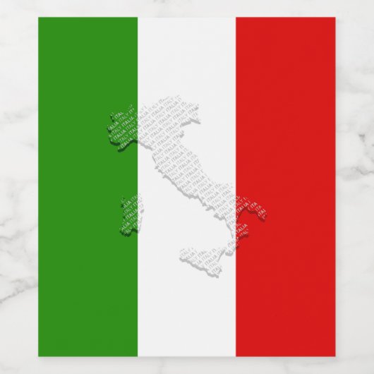 Italiaanse vlag wijn etiket (Enkel label)