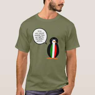 Italiaanse Vlag Wilde Dieren Pinguïn Persoonlijke  T-shirt