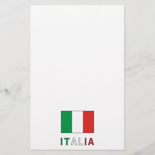 Italiaanse Vlag & Woord Briefpapier (Voorkant)
