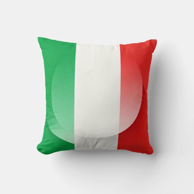 Italiaanse Vlag Worp Kussen  (Voorkant)