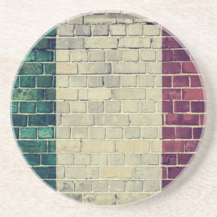  Italiaanse vlag Zandsteen Onderzetter