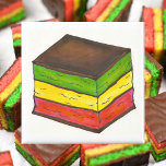 Italiaanse vlag zeven-laag regenboogkoekjes magneet<br><div class="desc">Voorziet een originele markeringsillustratie van een heerlijk Italiaans regenboogkoekje (zeven lagen)! Zie je niet wat je zoekt? Hulp nodig bij aanpassingen? Neem contact op met Rebecca om iets voor je te ontwerpen.</div>