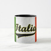 Italiaanse vlag Zwarte Mok glazen koffie (Midden)