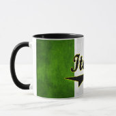 Italiaanse vlag Zwarte Mok glazen koffie (Links)