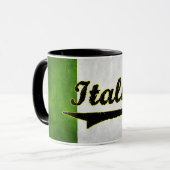 Italiaanse vlag Zwarte Mok glazen koffie (Voorkant links)