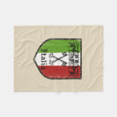 Italiaanse vlagenbank fleece deken (Voorkant (Horizontaal))
