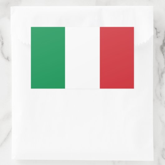 Italiaanse vlaggen rechthoekige sticker (Tas)