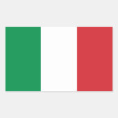 Italiaanse vlaggen rechthoekige sticker (Voorkant)