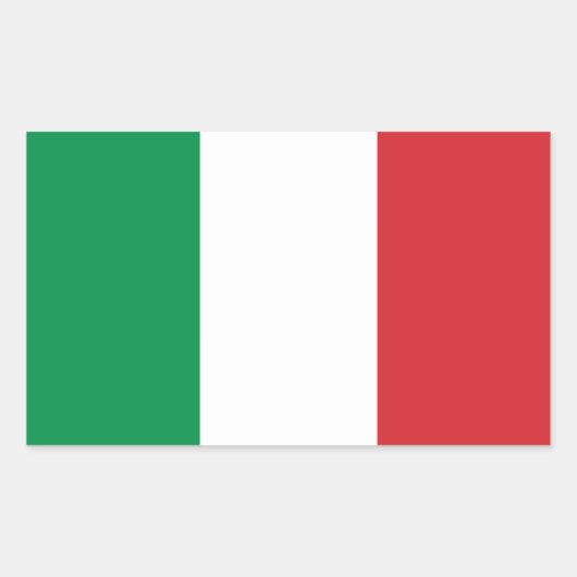 Italiaanse vlaggen rechthoekige sticker (Voorkant)