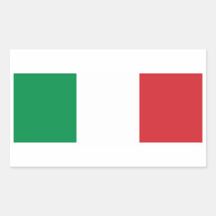 Italiaanse vlaggen rechthoekige sticker