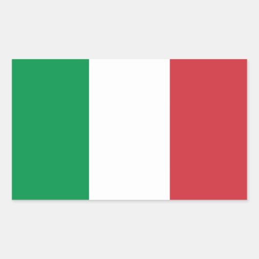 Italiaanse vlaggen rechthoekige sticker (Voorkant)