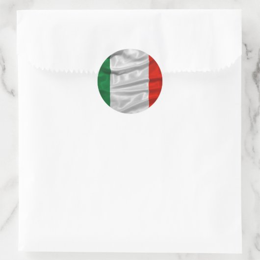 Italiaanse vlaggen ronde sticker (Tas)