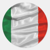 Italiaanse vlaggen ronde sticker (Voorkant)