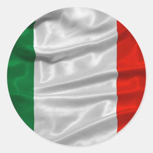 Italiaanse vlaggen ronde sticker (Voorkant)