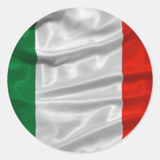 Italiaanse vlaggen ronde sticker