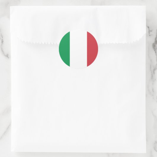 Italiaanse vlaggen ronde sticker (Tas)