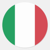 Italiaanse vlaggen ronde sticker (Voorkant)