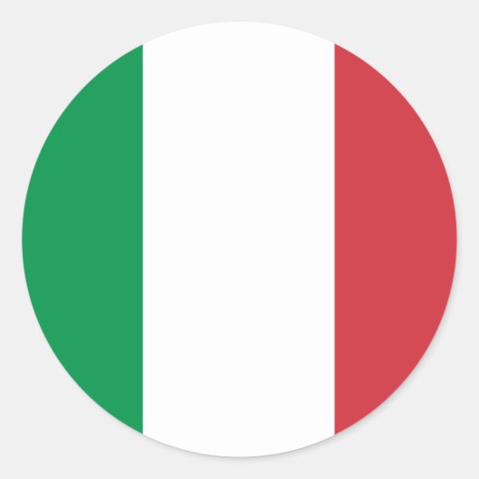Italiaanse vlaggen ronde sticker (Voorkant)