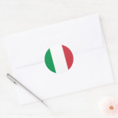 Italiaanse vlaggen ronde sticker (Envelop)