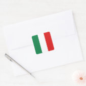 Italiaanse vlaggen vierkante sticker (Envelop)