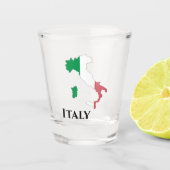 Italiaanse vlaggenkaart shot glas (Voorkant)