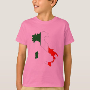 Italiaanse vlaggenkaart t-shirt