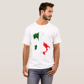 Italiaanse vlaggenkaart t-shirt (Voorkant volledig)