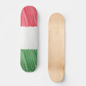 Italiaanse vlagketch persoonlijk skateboard (Voorkant)