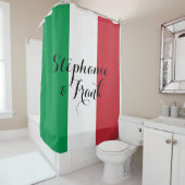 Italiaanse vlagkleuren Bruiloft Douchegordijn (In situ)