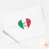 Italiaanse vlagkleuren bruiloft hart sticker (Envelop)