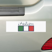 Italiaanse vlagkleuren! bumpersticker (Op auto)