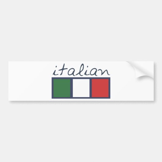 Italiaanse vlagkleuren! bumpersticker (Voorkant)