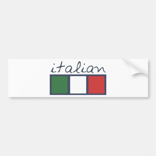 Italiaanse vlagkleuren! bumpersticker (Voorkant)