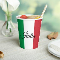 Italiaanse vlagpapierbekertjes & Italiaanse partij