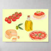 Italiaanse Voedsel Kunst Poster (Voorkant)