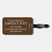 Italiaanse voedselbakkerij chocolade Chip Cannoli Bagagelabel (Achterkant horizontaal)