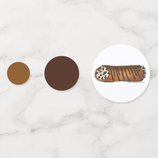 Italiaanse voedselbakkerij chocolade Chip Cannoli Confetti (Achterkanten)