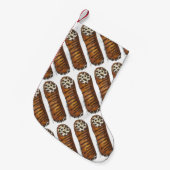 Italiaanse voedselbakkerij chocolade Chip Cannoli Kleine Kerstsok (Voorkant (Hangend))