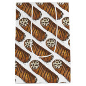 Italiaanse voedselbakkerij chocolade Chip Cannoli Medium Cadeauzakje (Achterkant)