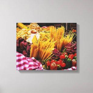 Italiaanse voedselfotografie, Keukenmuur-decor Canvas Afdruk