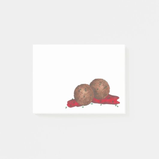 Italiaanse voedselkokers Meatballen Marinara Post Post-it® Notes (Voorkant)