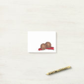 Italiaanse voedselkokers Meatballen Marinara Post Post-it® Notes (Op bureau)