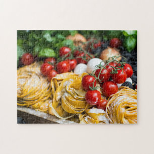 Italiaanse voedselpasta Tomato Basil Legpuzzel